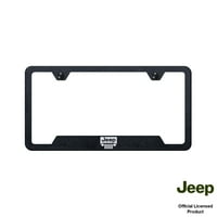 Jeep Mountain Laser Etched Rugged Black License Plate Frame Official Licensed Au-Tomotive Gold Inc